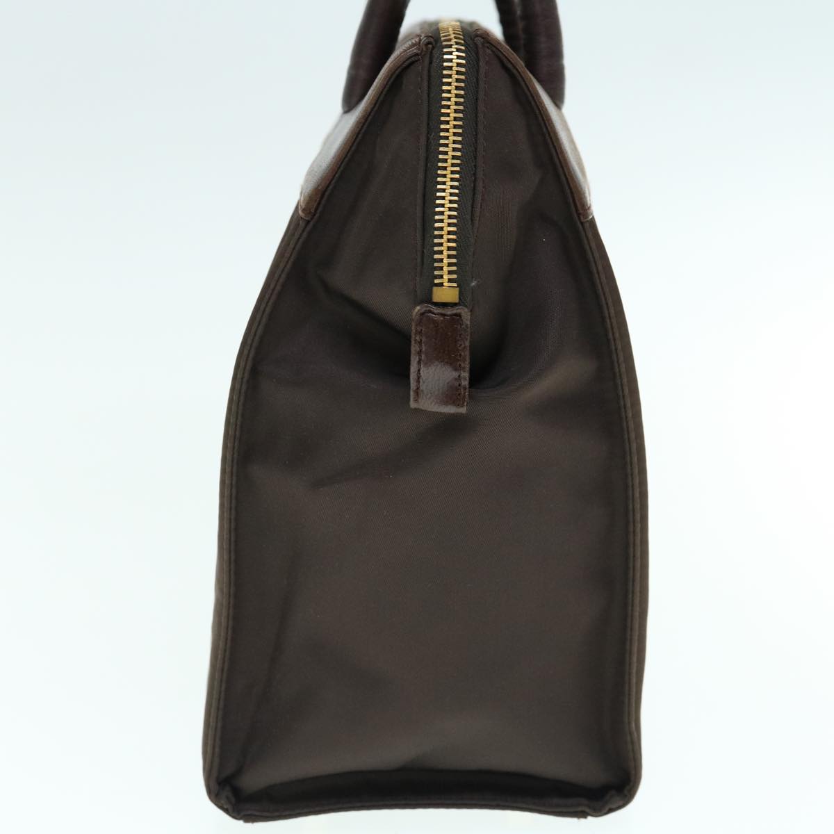 PRADA Hand Bag Nylon Leather Brown 64636