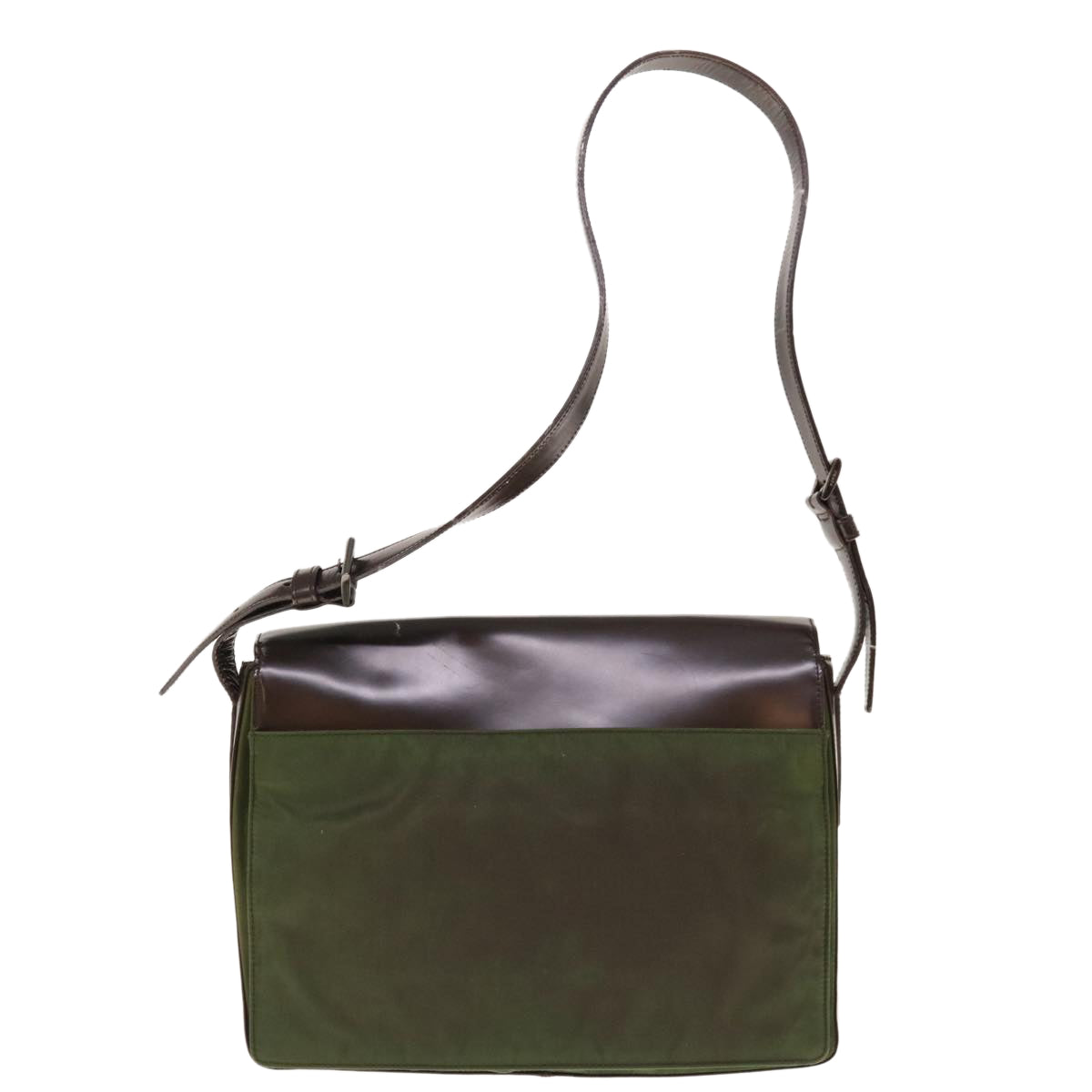 PRADA Shoulder Bag Nylon Khaki 64645
