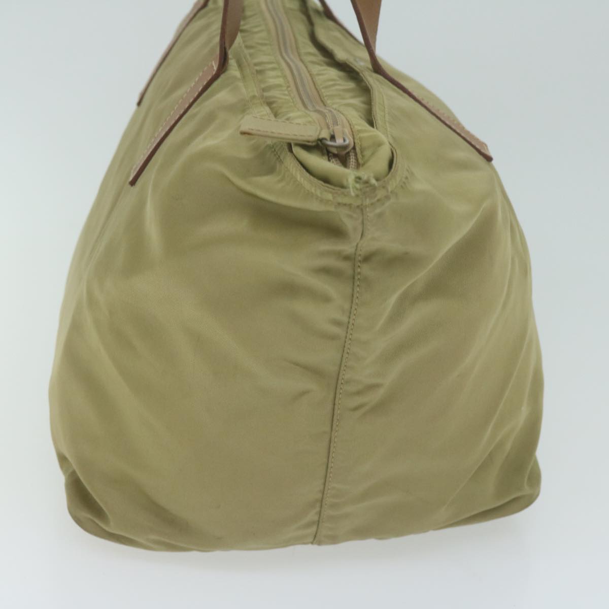 PRADA Tote Bag Nylon Beige 64649