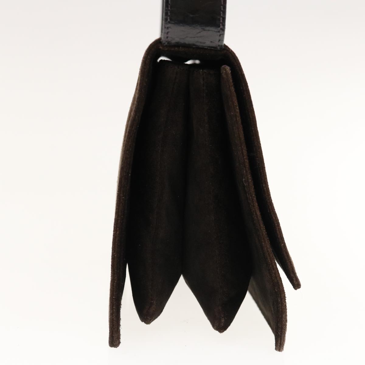 PRADA Shoulder Bag Suede Brown 64709