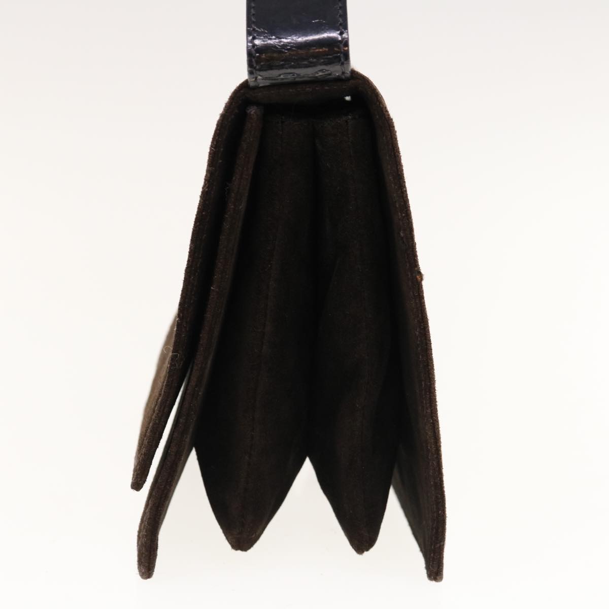PRADA Shoulder Bag Suede Brown 64709