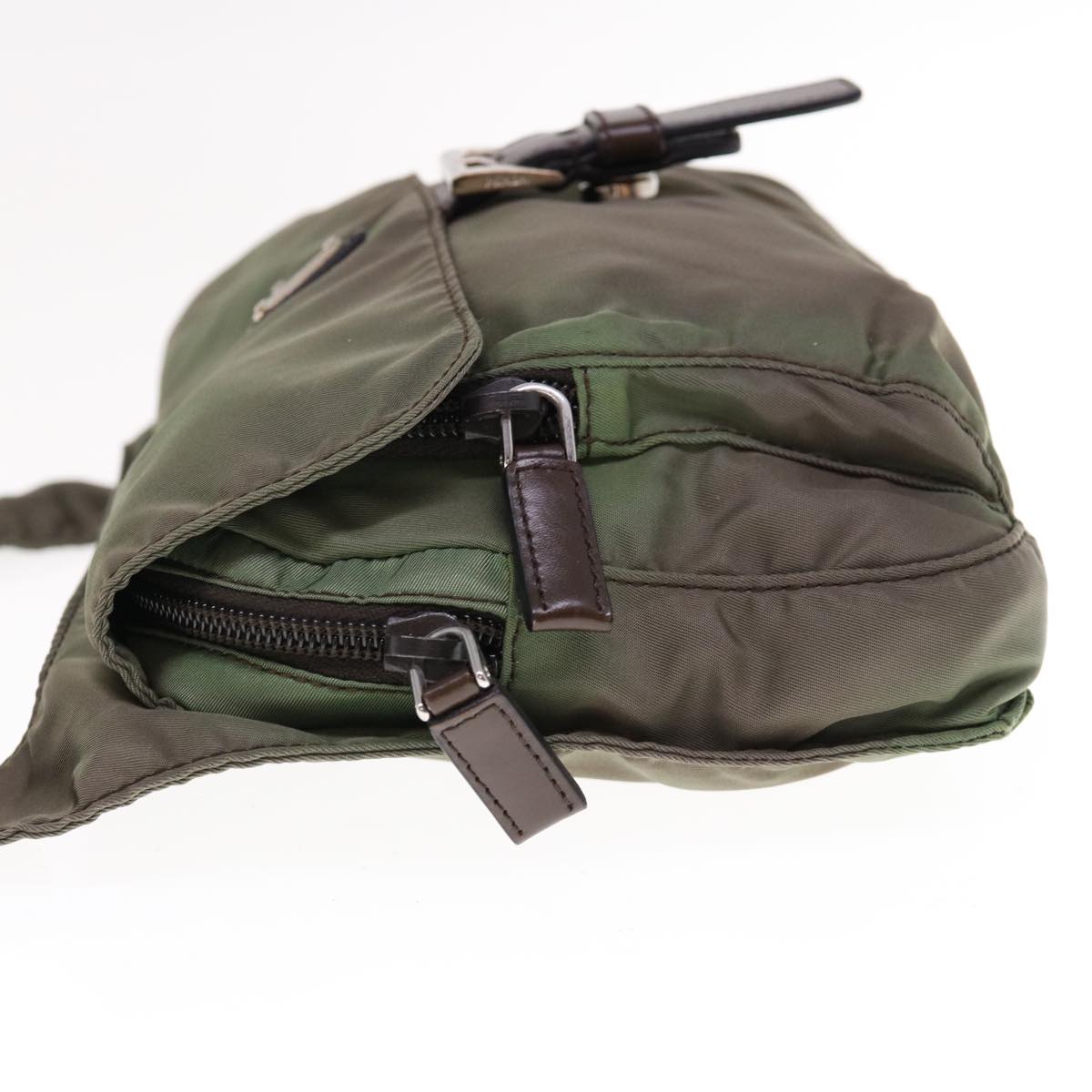 PRADA Shoulder Bag Nylon Khaki 64758