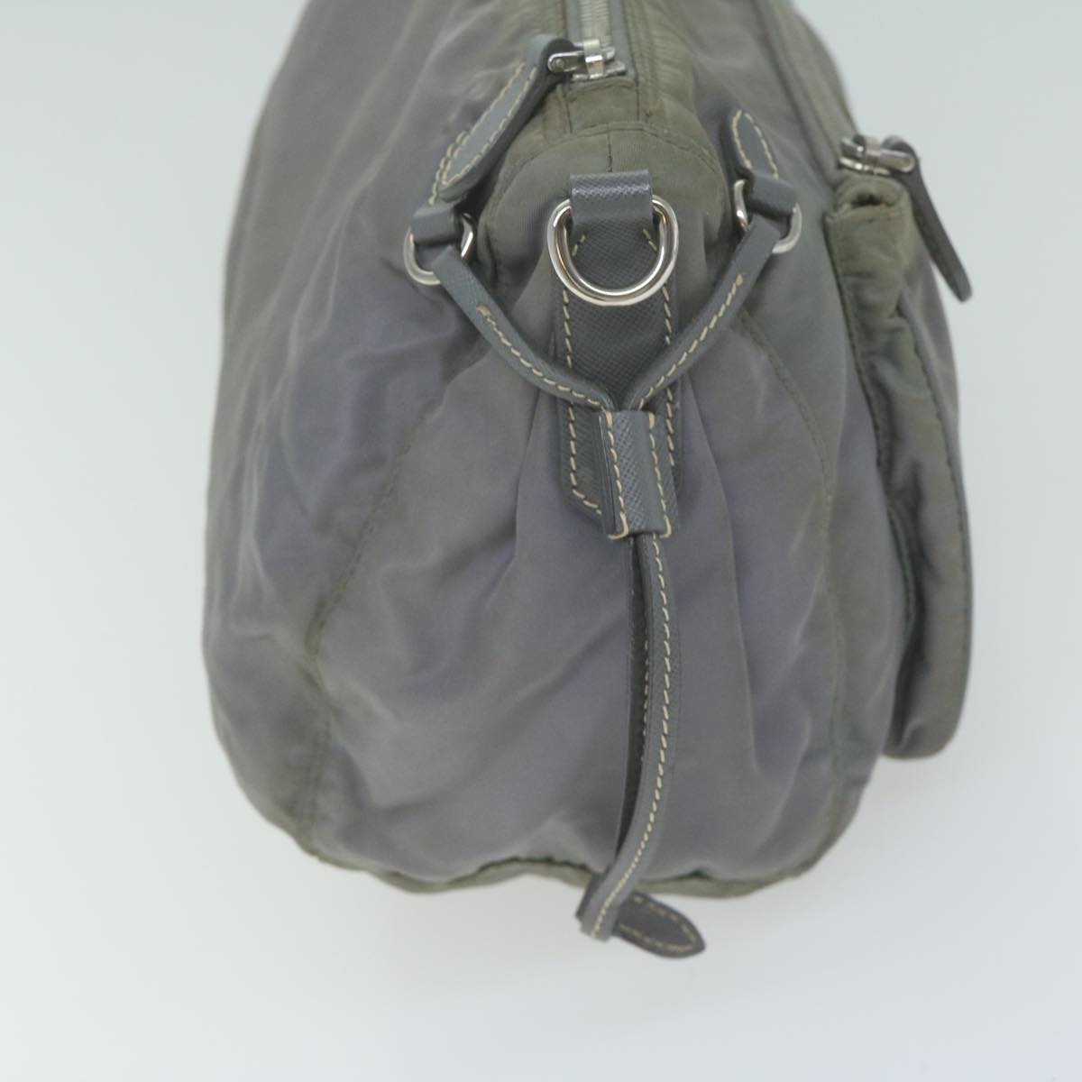 PRADA Shoulder Bag Nylon Gray 64759