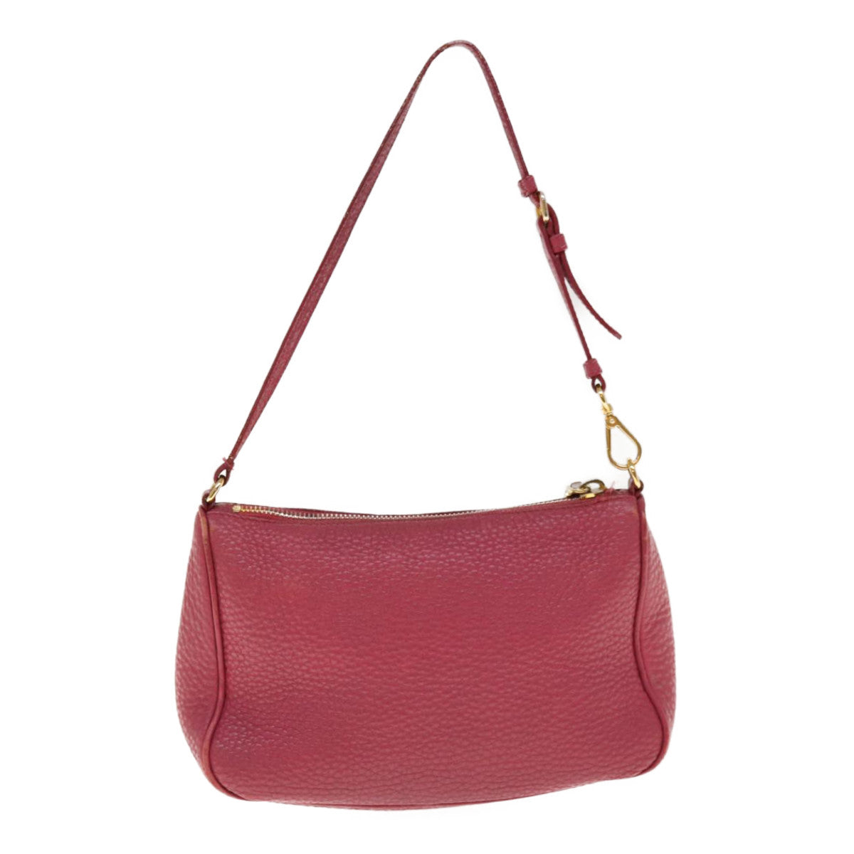 PRADA Accessory Pouch Leather Pink 64815