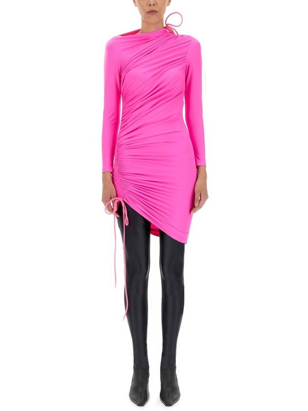 Balenciaga Women's Spandex Short Dress Pink