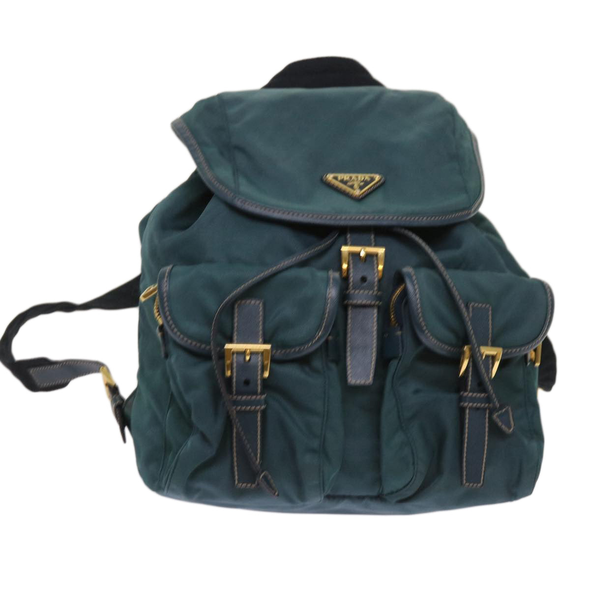 PRADA Backpack Nylon Green 64865