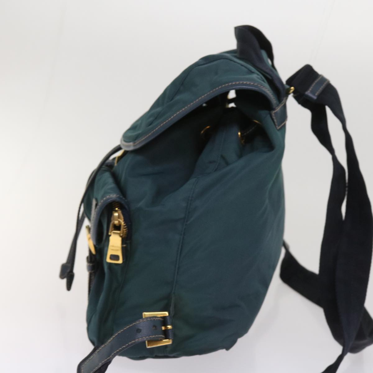 PRADA Backpack Nylon Green 64865
