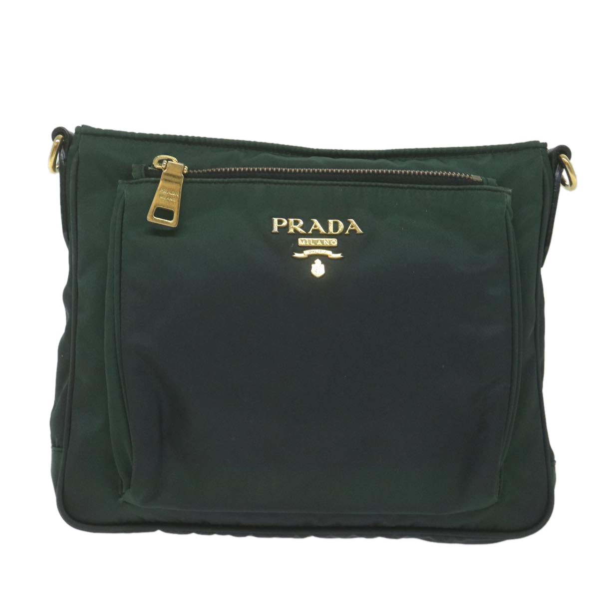 PRADA Shoulder Bag Nylon Green 65078