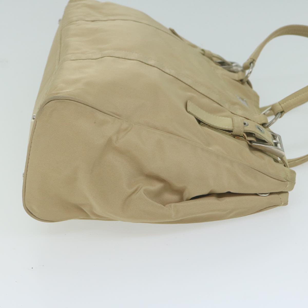 PRADA Tote Bag Nylon Beige 65080