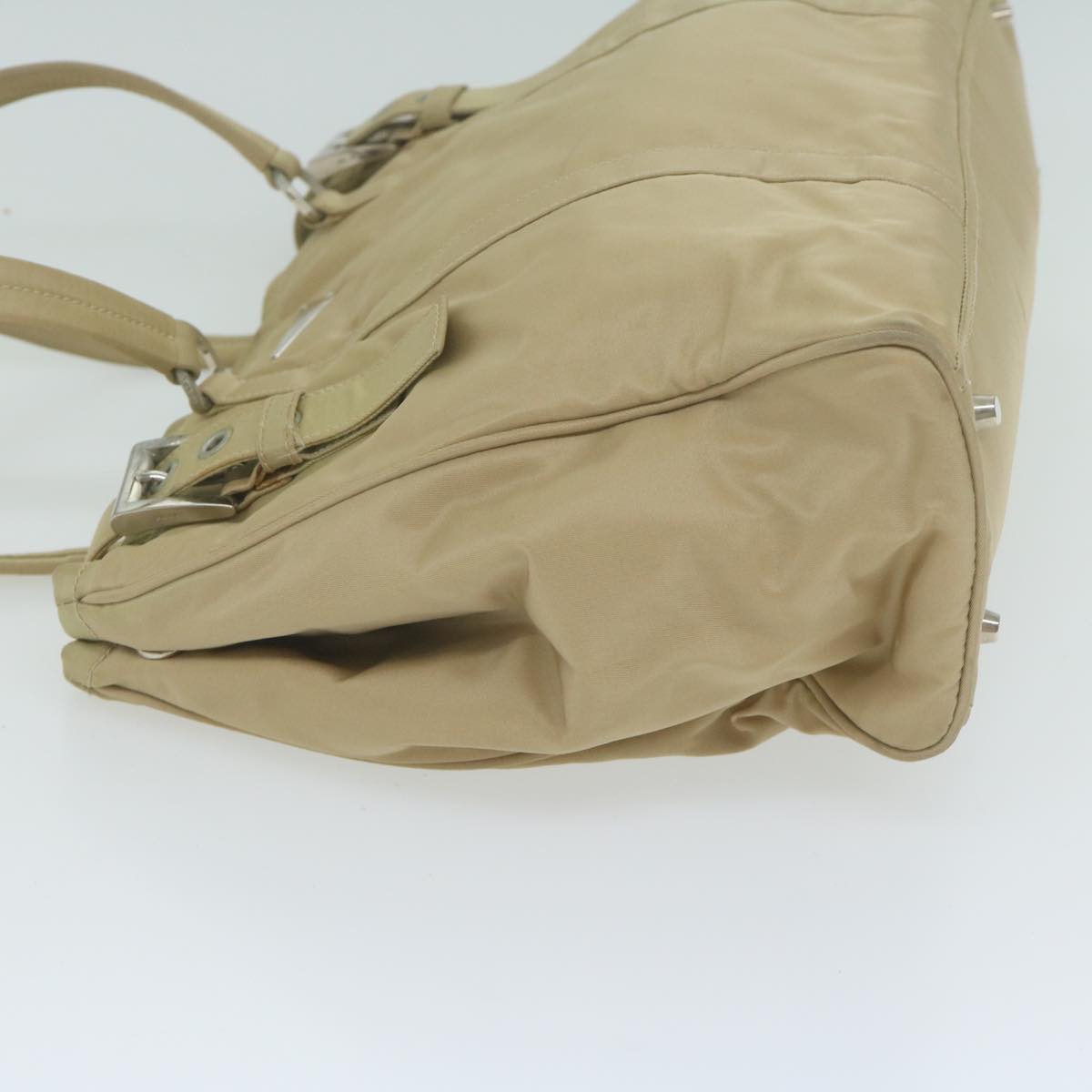 PRADA Tote Bag Nylon Beige 65080