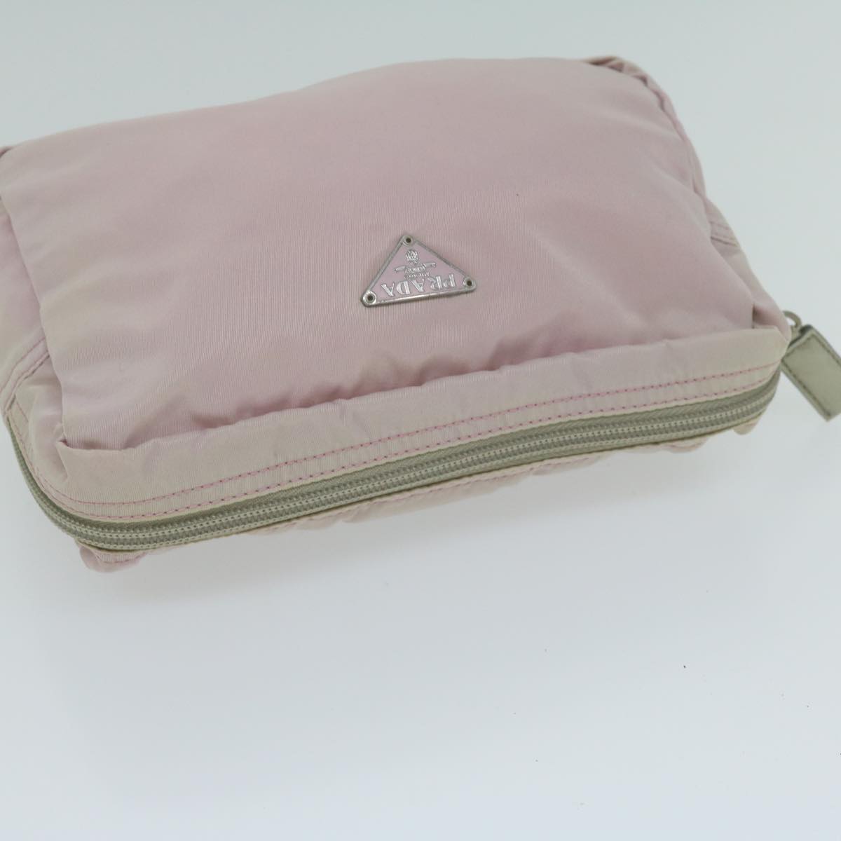 PRADA Pouch Nylon 2Set Pink Beige 65269