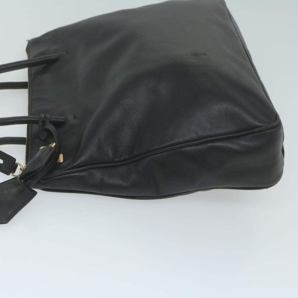 PRADA Shoulder Bag Leather Black 65299