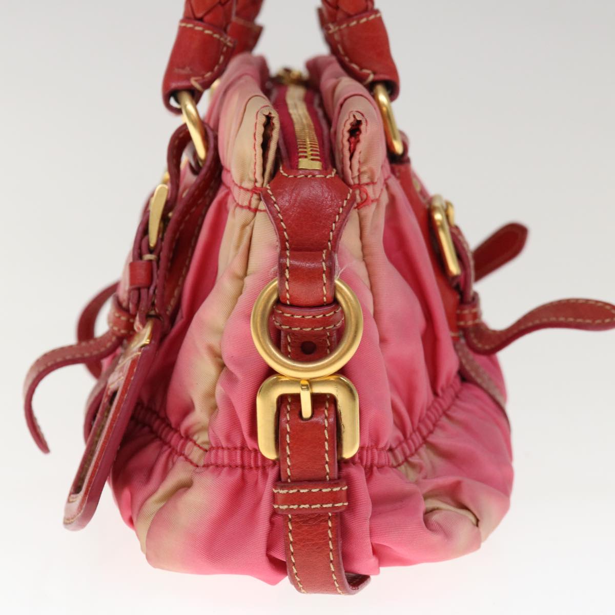 PRADA Hand Bag Nylon 2way Pink 65534