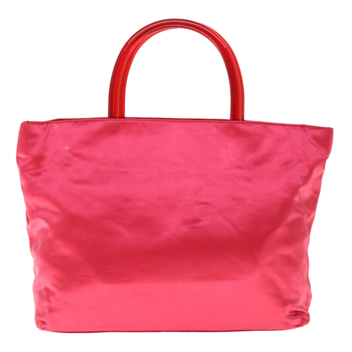 PRADA Hand Bag Velor Pink 65566