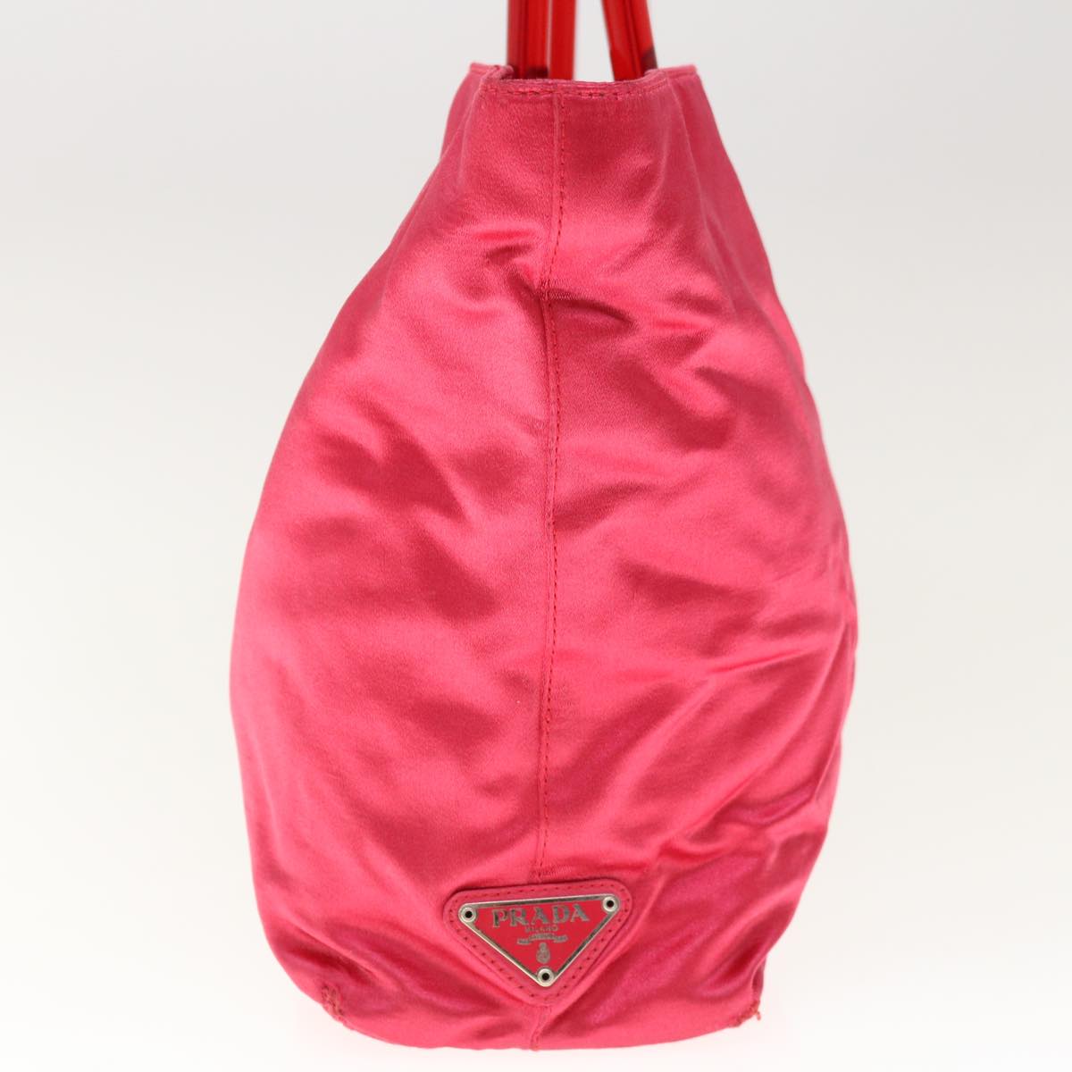 PRADA Hand Bag Velor Pink 65566