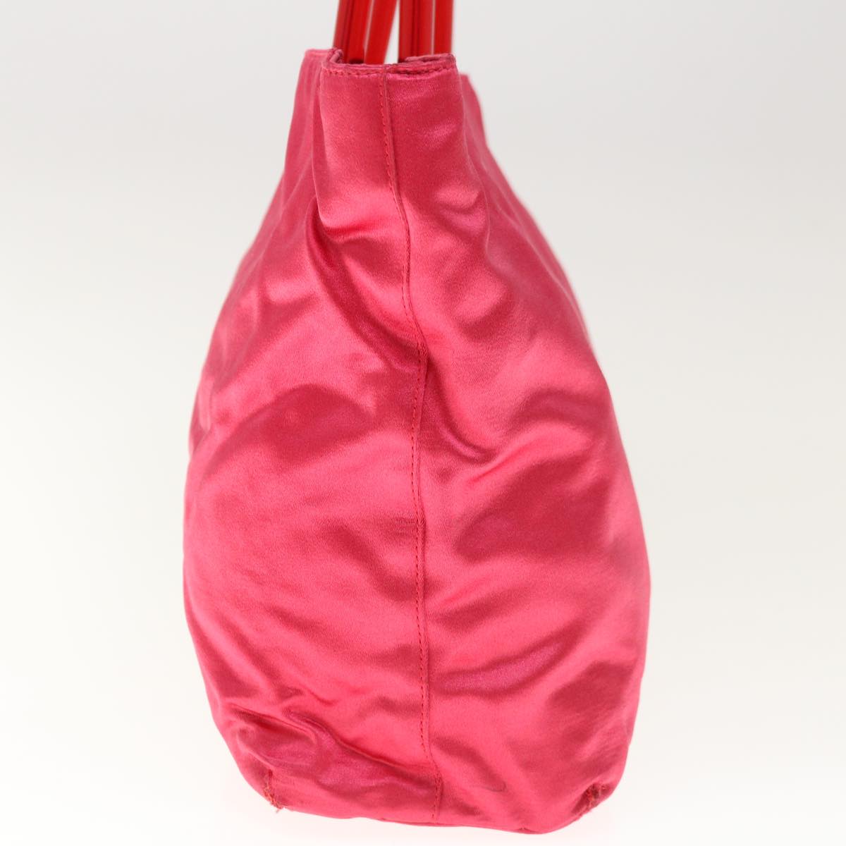 PRADA Hand Bag Velor Pink 65566