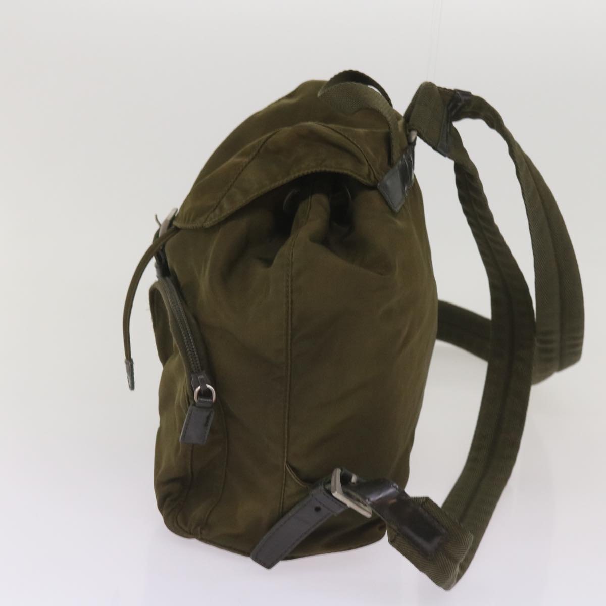 PRADA Backpack Nylon Khaki 65700