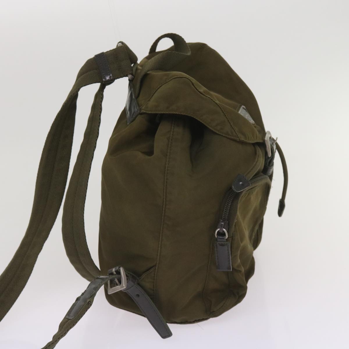 PRADA Backpack Nylon Khaki 65700