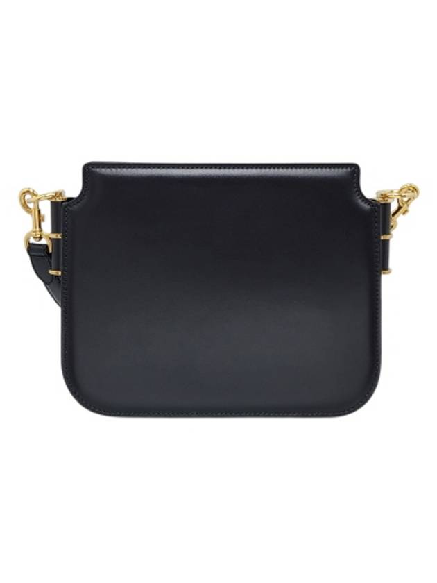 Fendi 8BT349 Black leather gold logo decorated touch shoulder bag