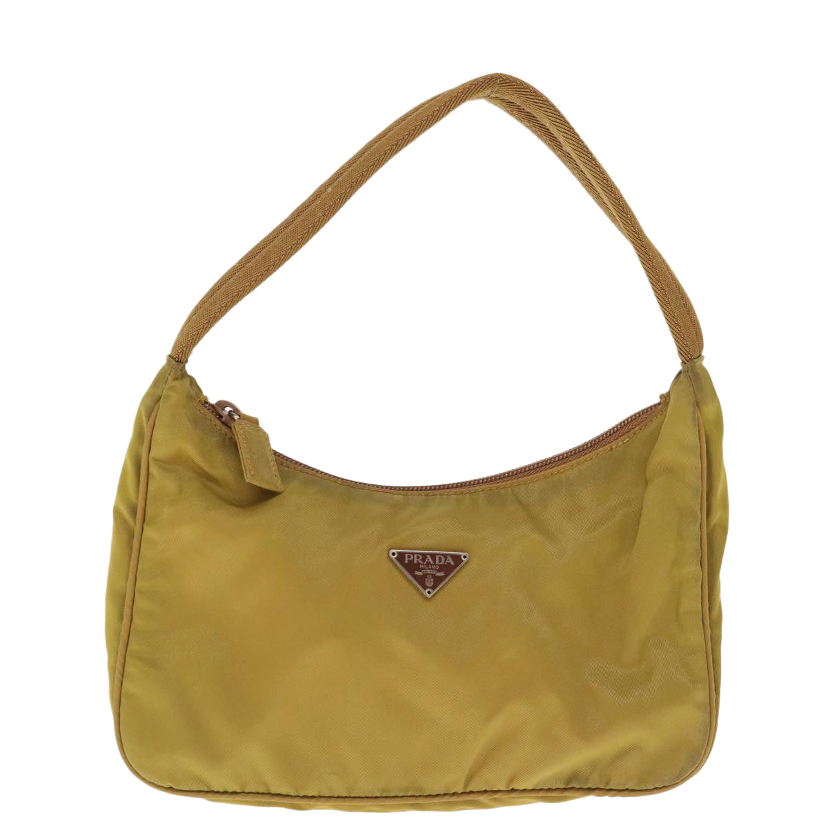 PRADA Hand Bag Nylon Khaki 65751