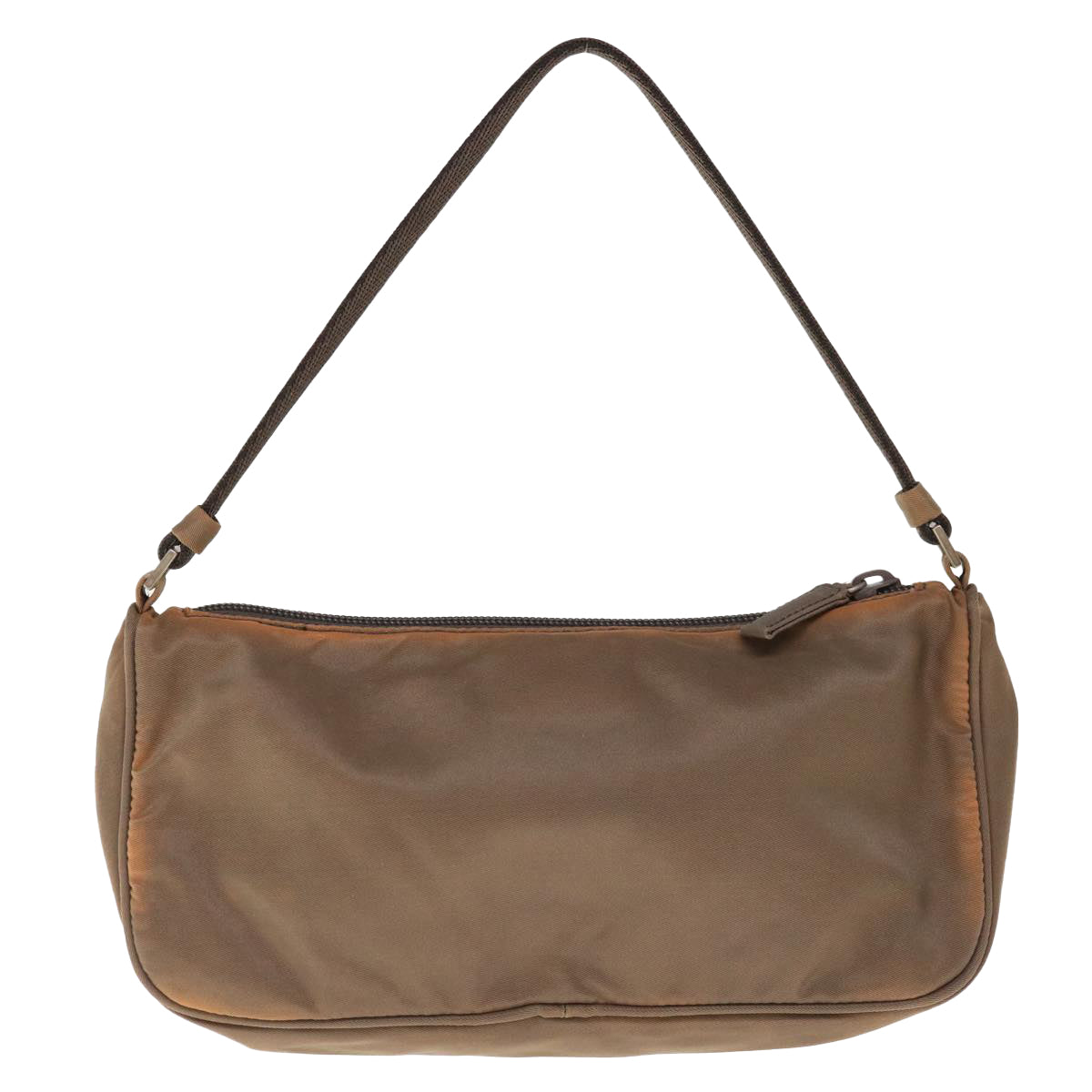 PRADA Accessory Pouch Nylon Brown 65832