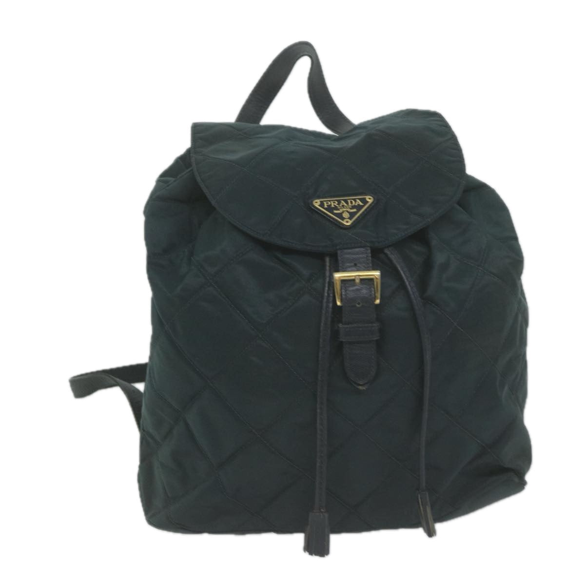 PRADA Quilted Backpack Nylon Navy 65835