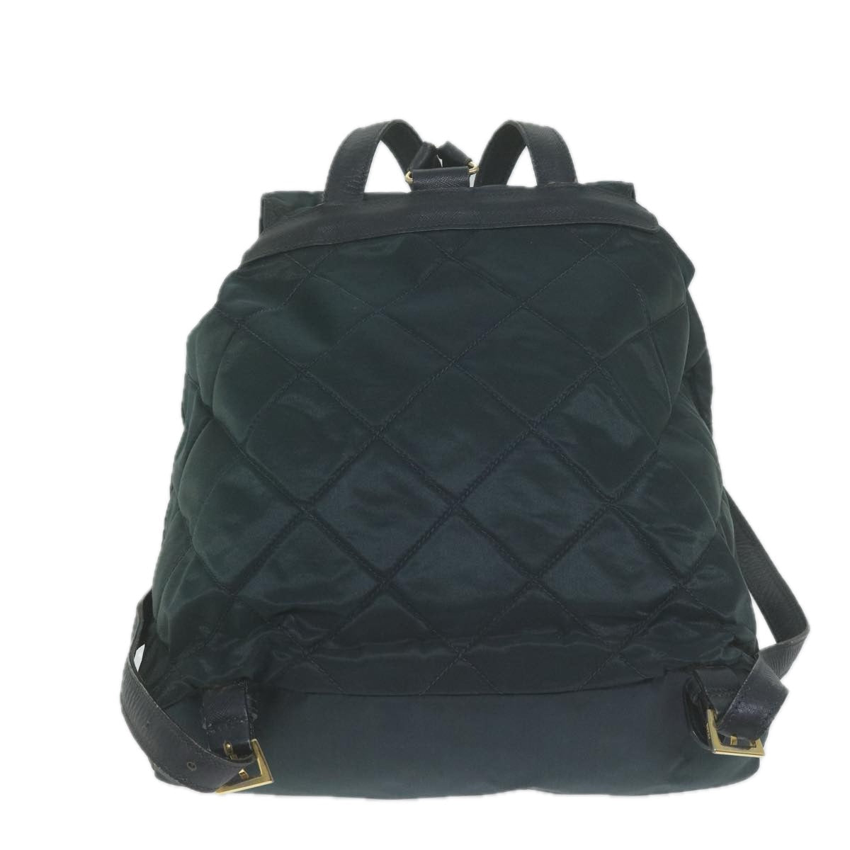 PRADA Quilted Backpack Nylon Navy 65835