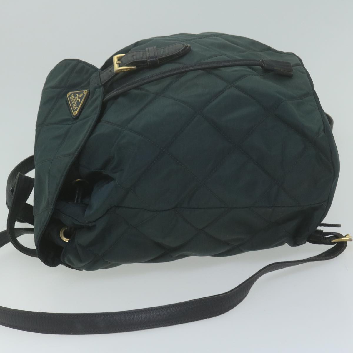 PRADA Quilted Backpack Nylon Navy 65835