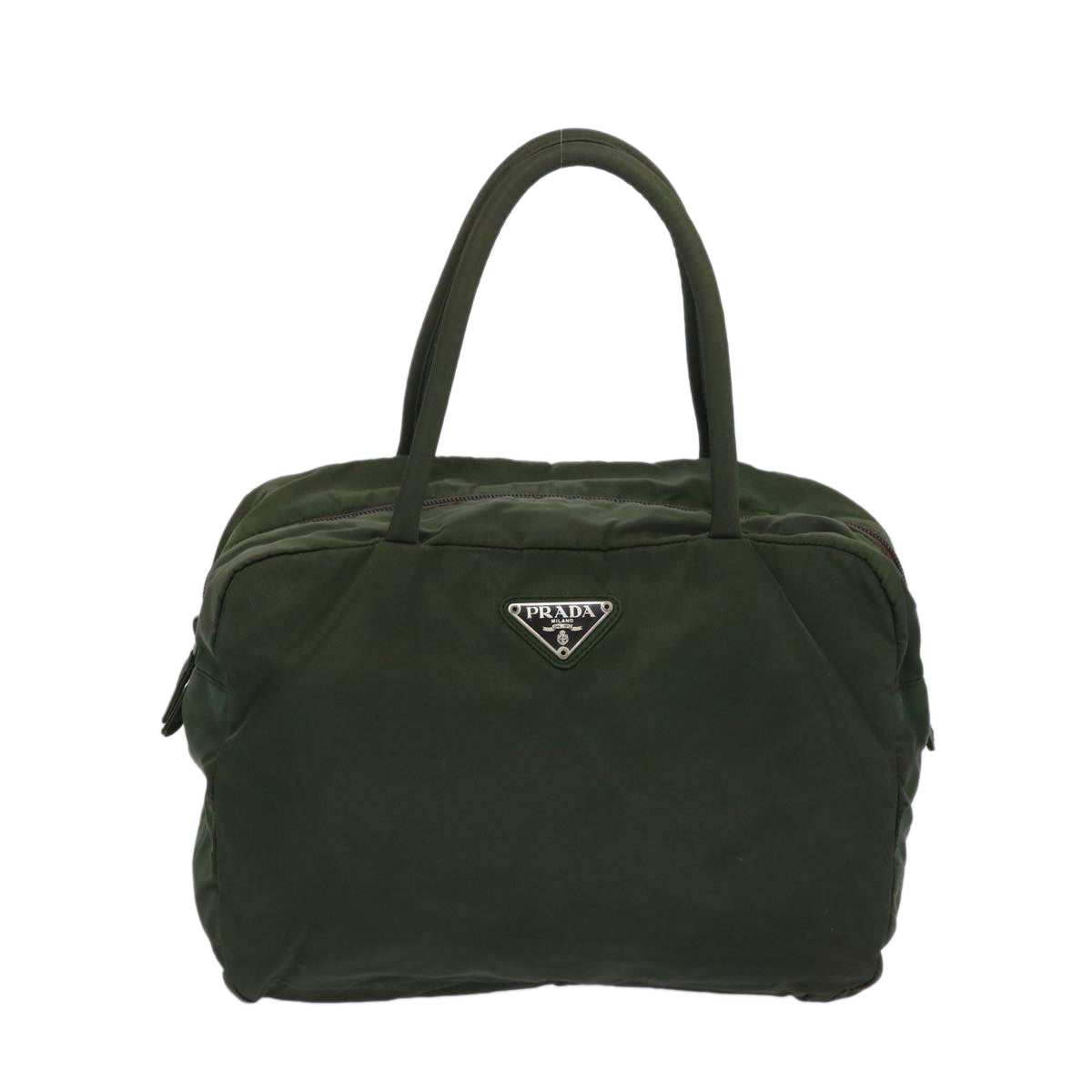 PRADA Hand Bag Nylon Khaki 65836