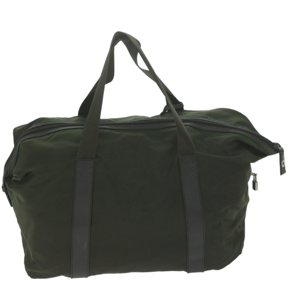 PRADA Boston Bag Nylon Khaki 65845