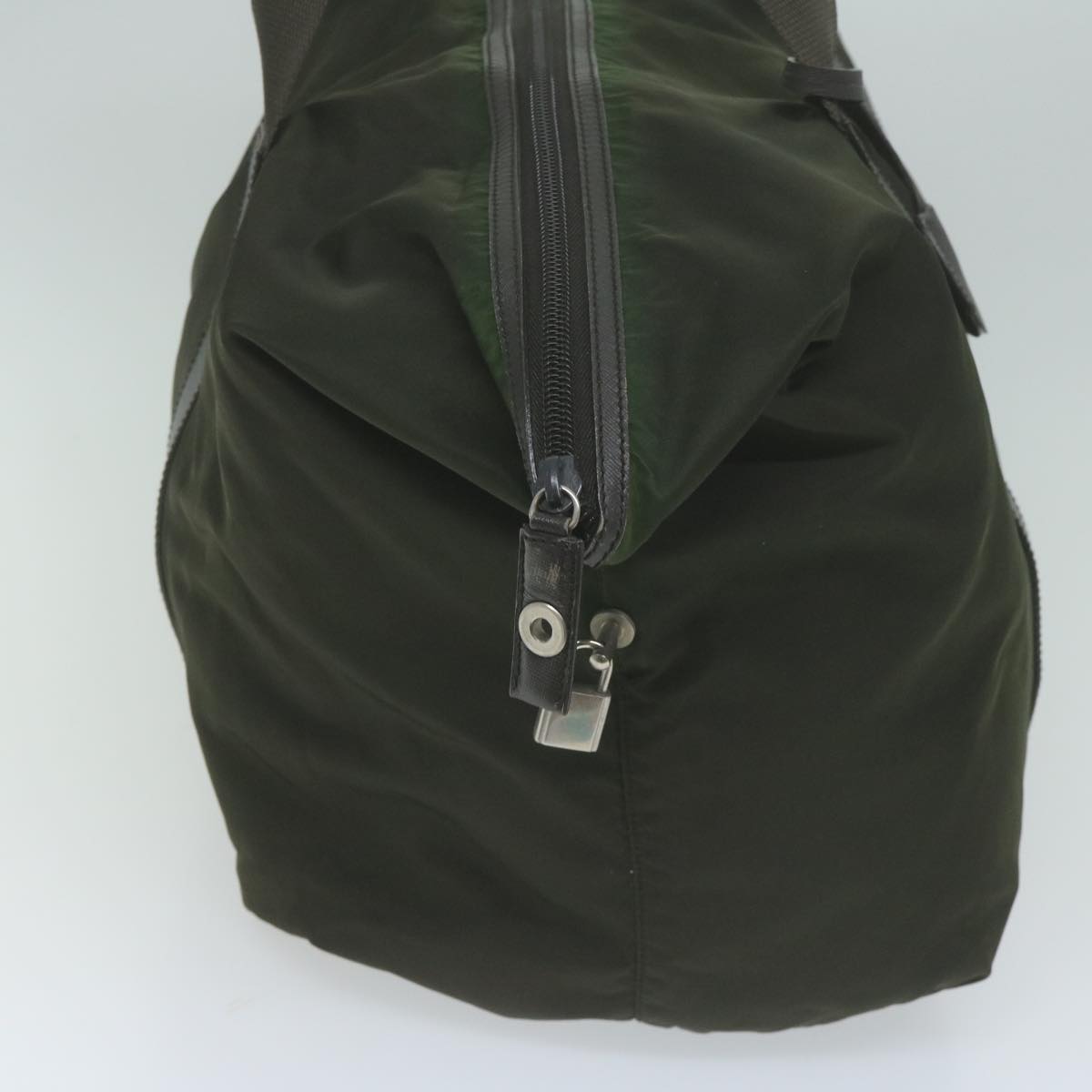 PRADA Boston Bag Nylon Khaki 65845