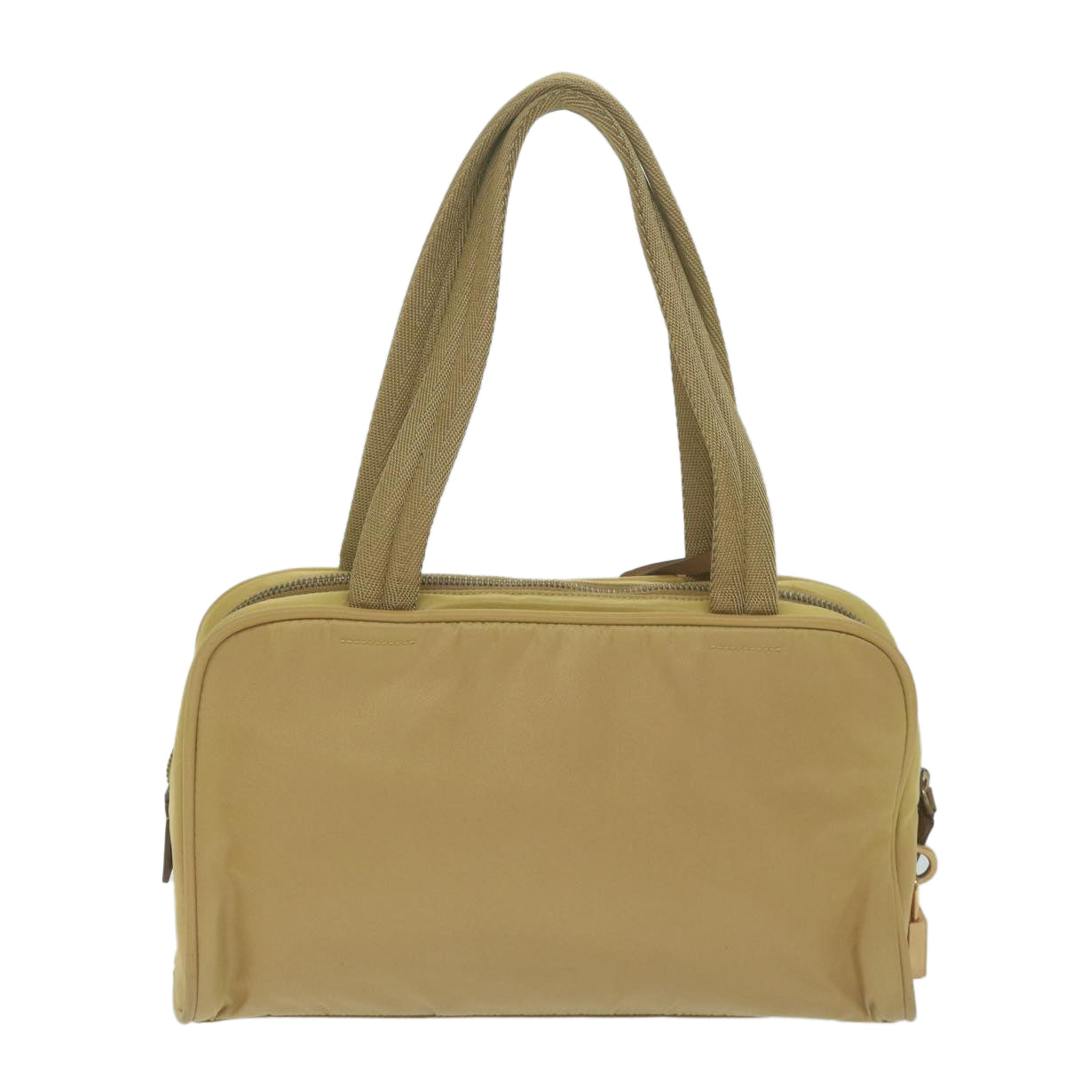 PRADA Hand Bag Nylon Beige 65926