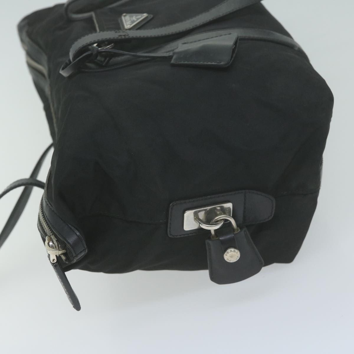 PRADA Hand Bag Nylon Black 65981