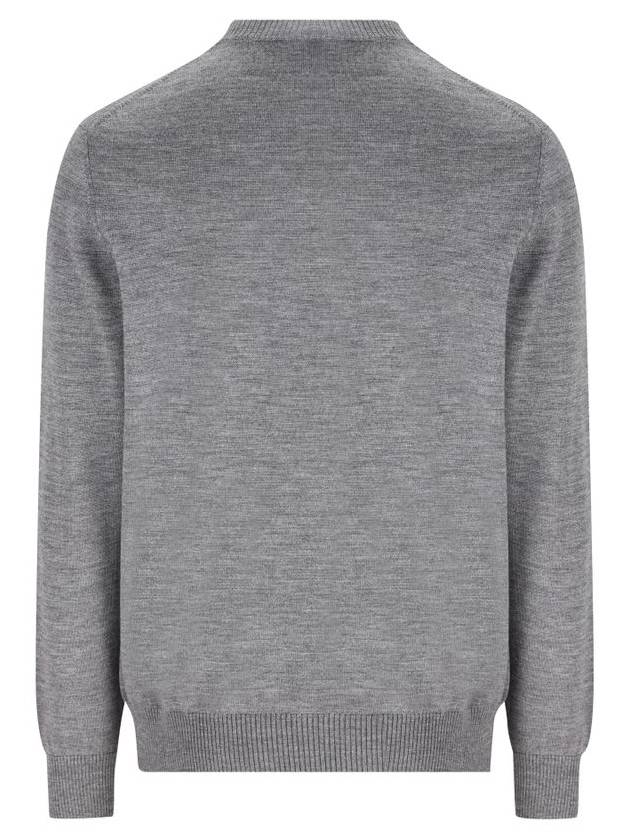 Fendi Crew Neck Wool Sweatshirt Grey