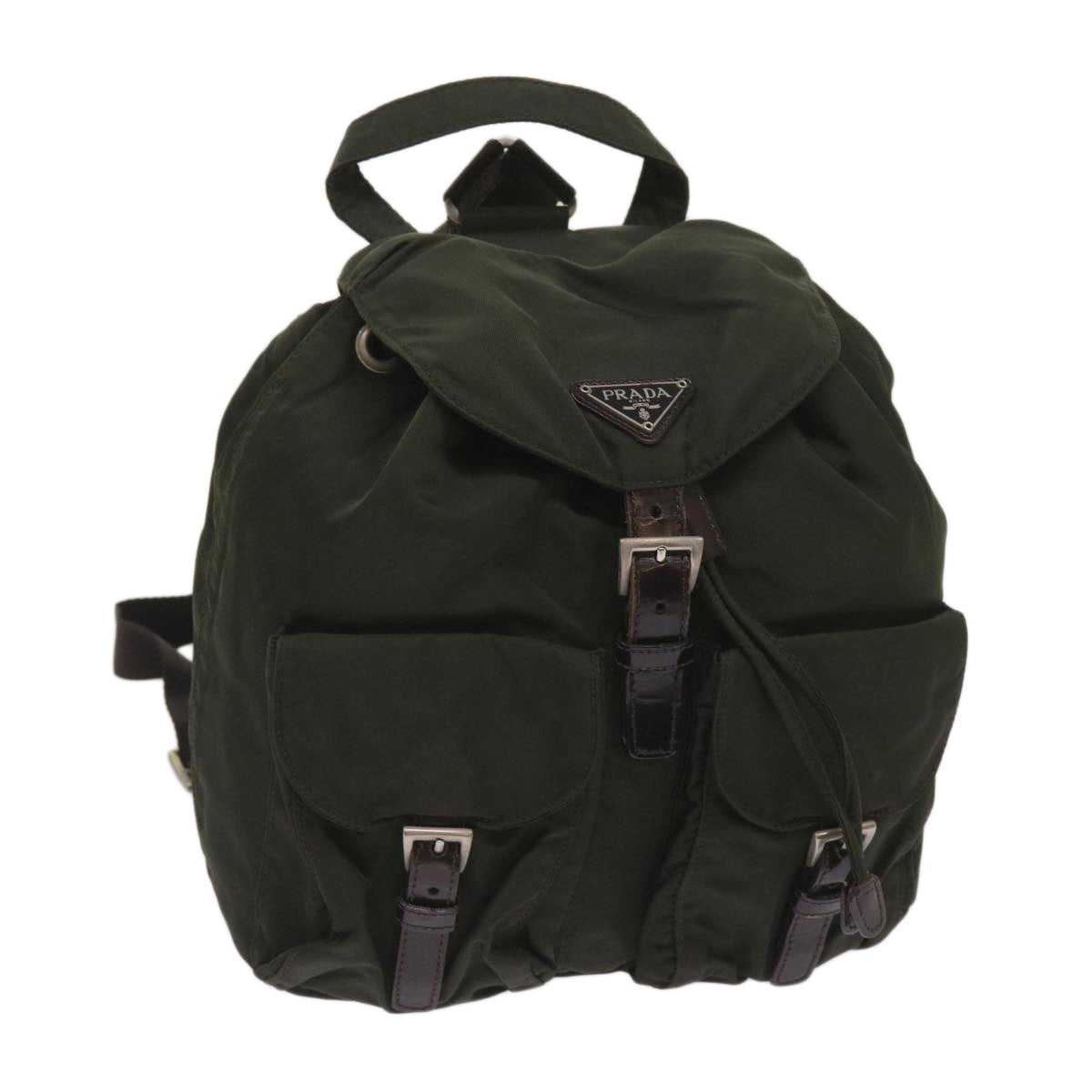 PRADA Backpack Nylon Green 66077