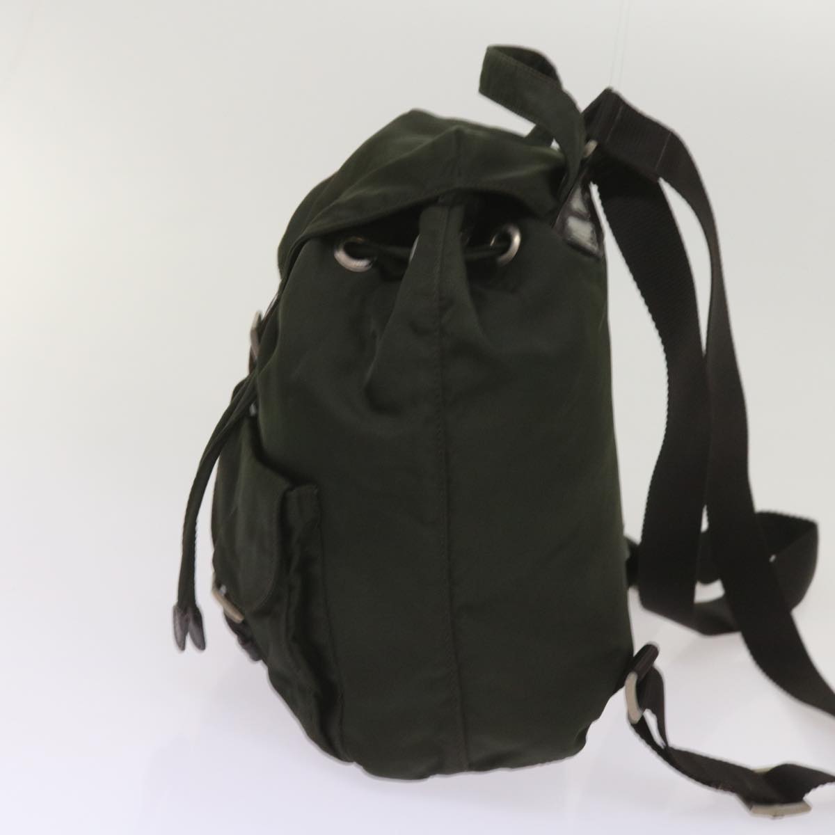 PRADA Backpack Nylon Green 66077