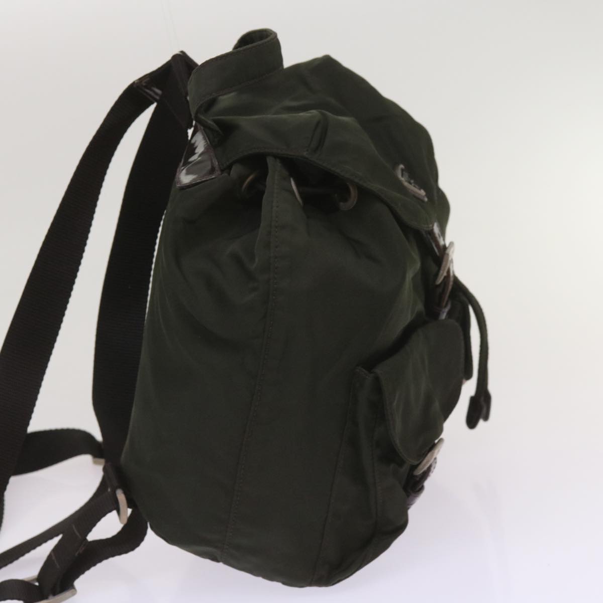PRADA Backpack Nylon Green 66077