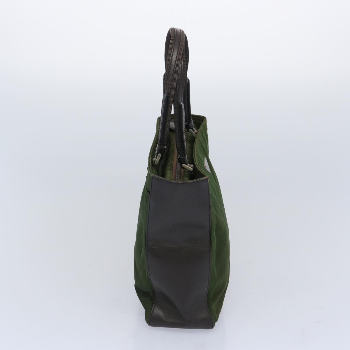 PRADA Hand Bag Nylon Khaki 66132