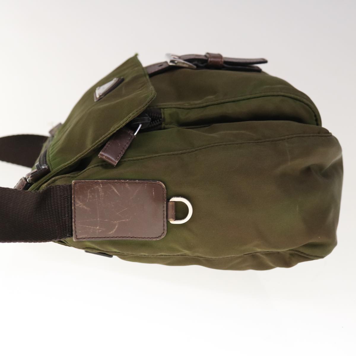 PRADA Shoulder Bag Nylon Khaki 66133
