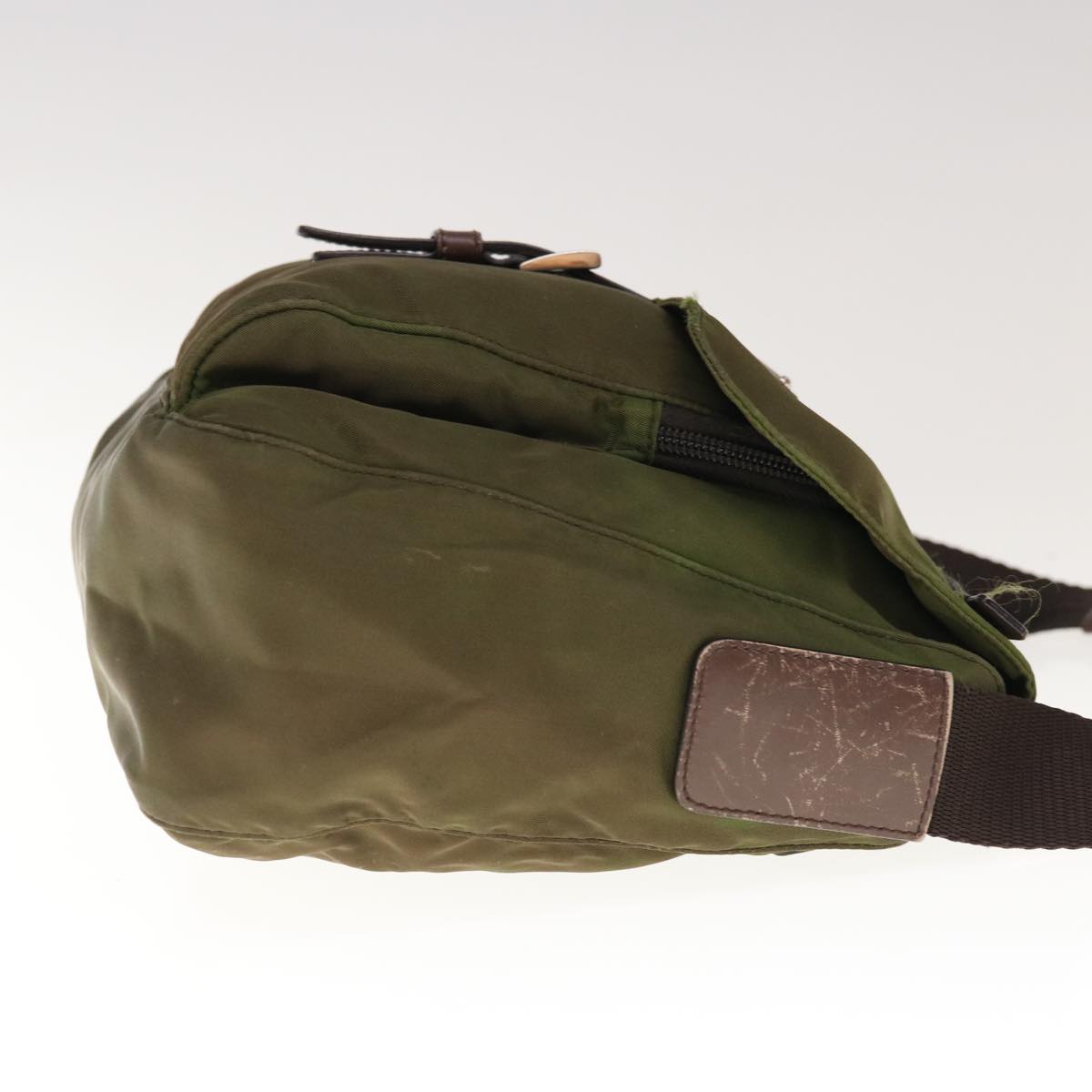 PRADA Shoulder Bag Nylon Khaki 66133