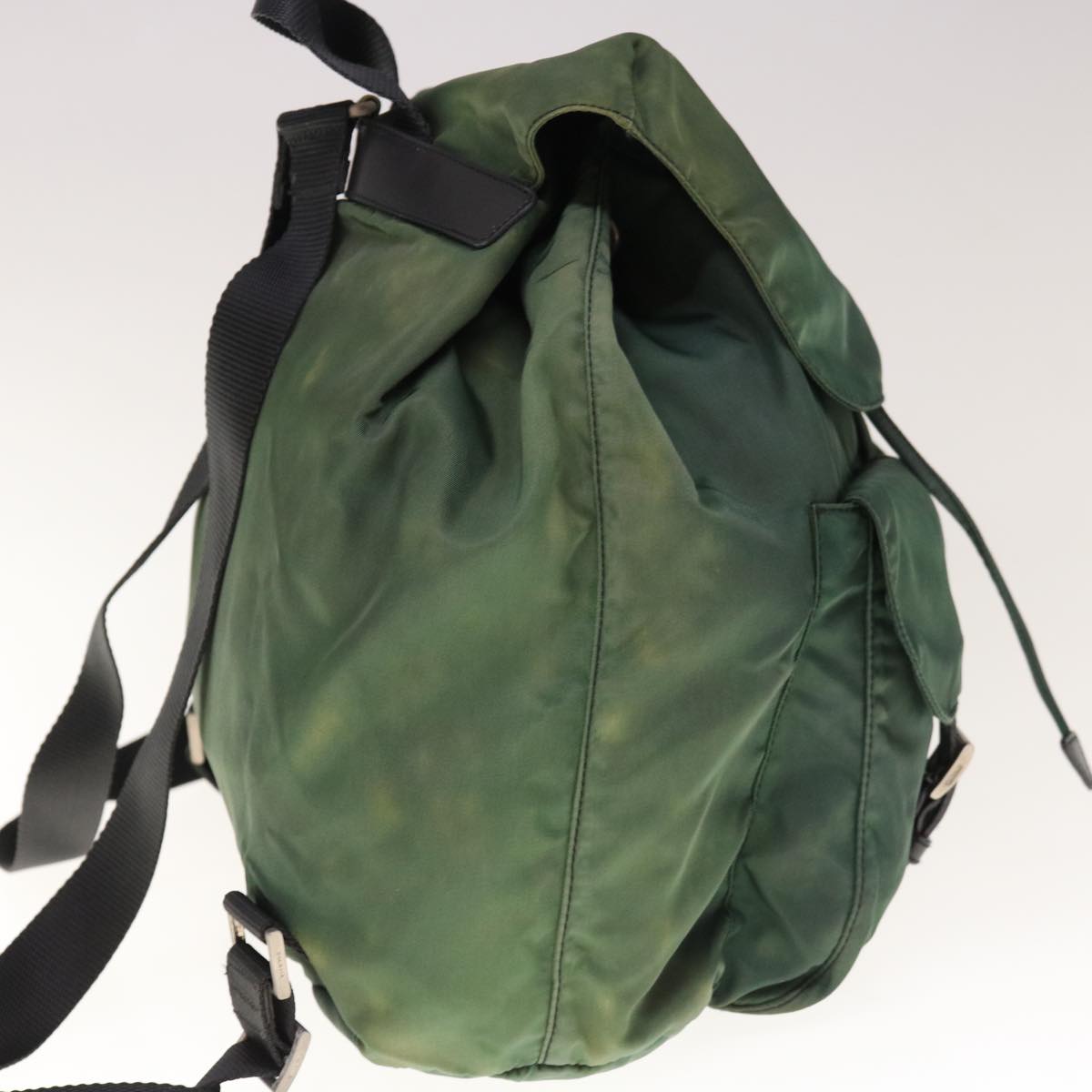 PRADA Backpack Nylon Green 66140