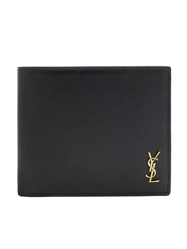 Saint Laurent Tiny Monogram Half Wallet Black Gold