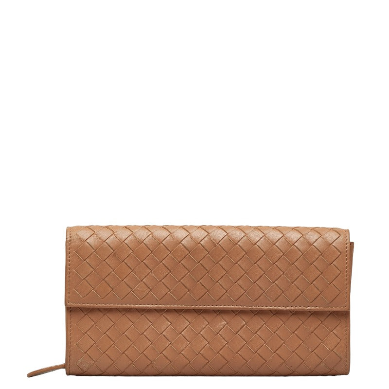 Bottega Veneta Intrecciato Long Wallet in Leather Pink Ladies