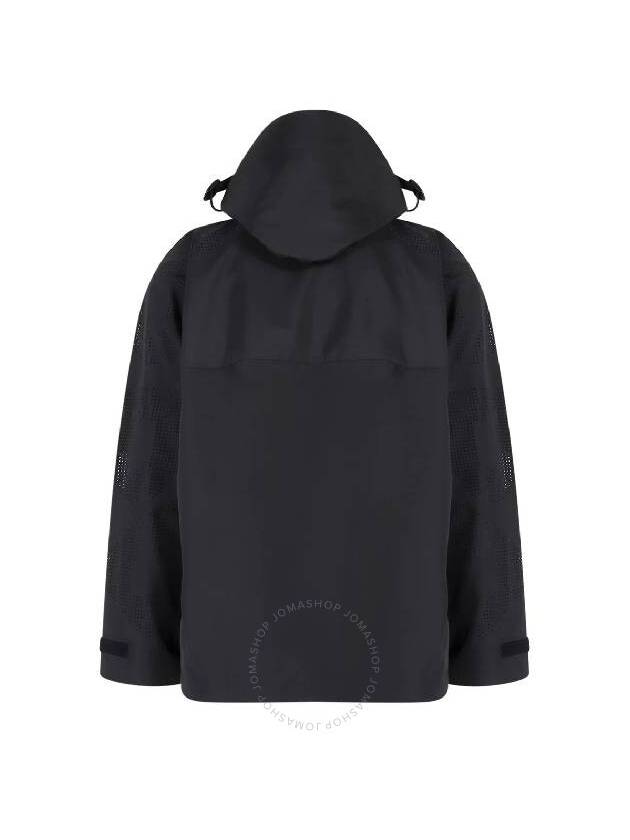 Burberry Men's Perforated Logo Zip-Up Hoodie Black