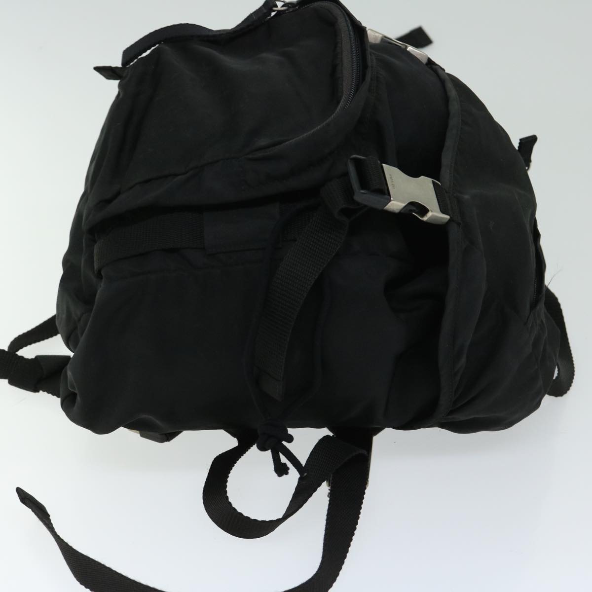 PRADA Backpack Nylon Black  66809