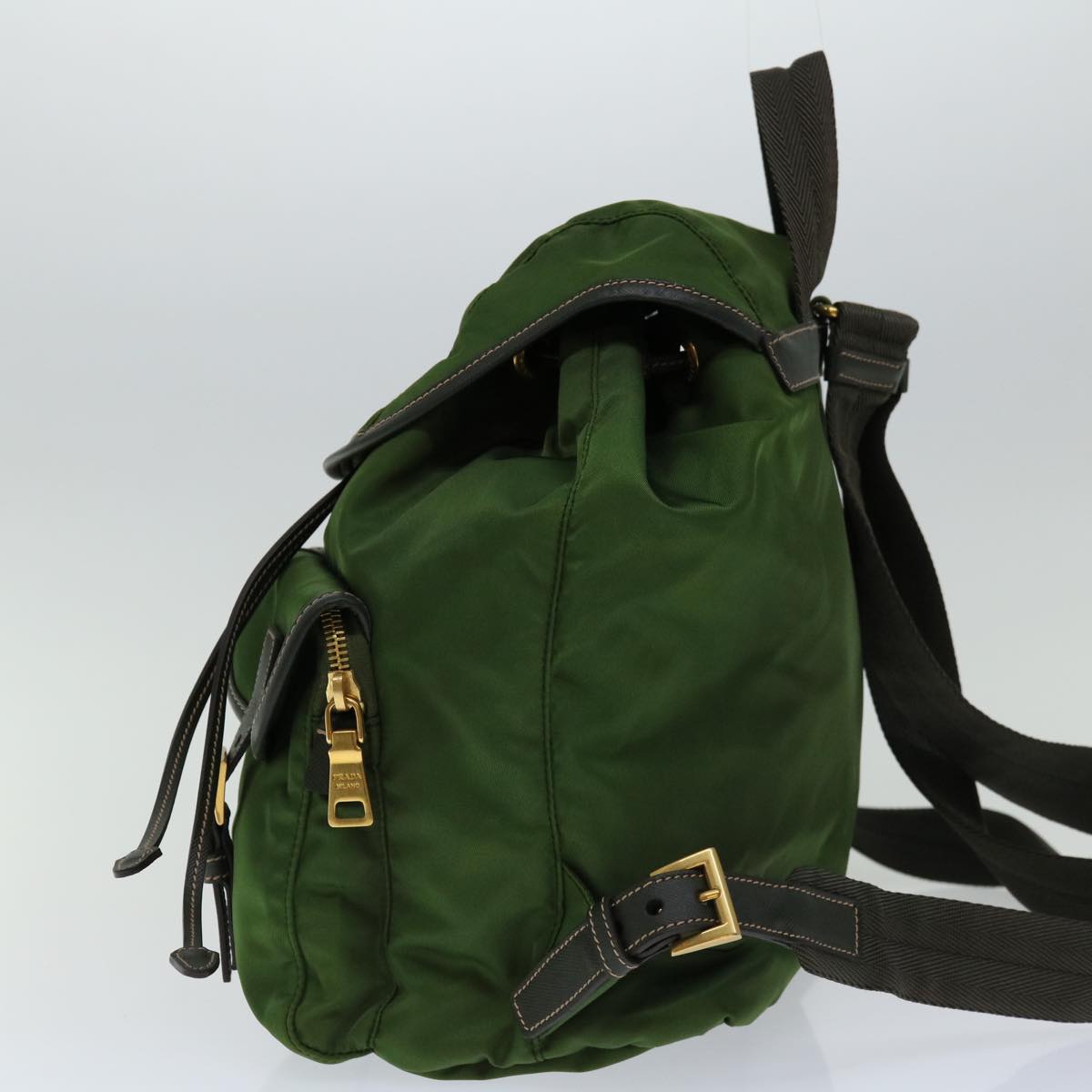 PRADA Backpack Nylon Khaki  67049