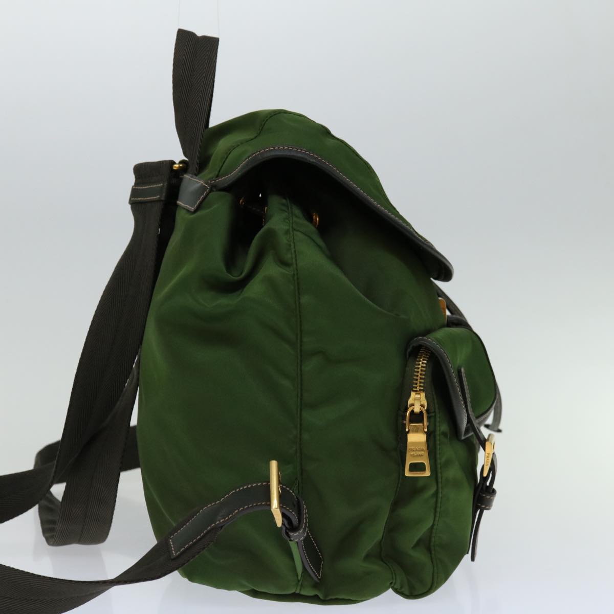 PRADA Backpack Nylon Khaki  67049