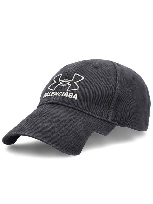 Balenciaga Embroidered Logo Ball Cap Black