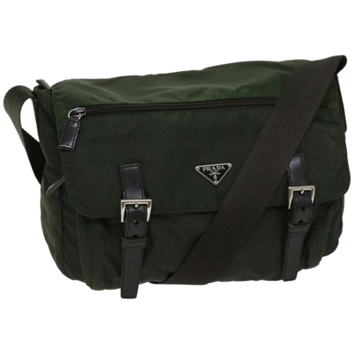 PRADA Shoulder Bag Nylon Khaki  67217