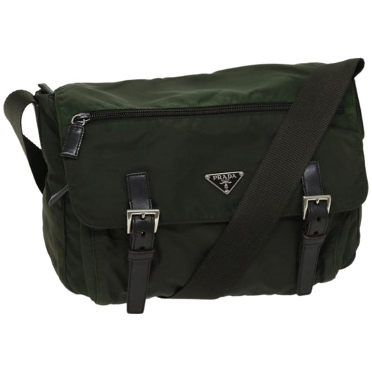 PRADA Shoulder Bag Nylon Khaki  67217